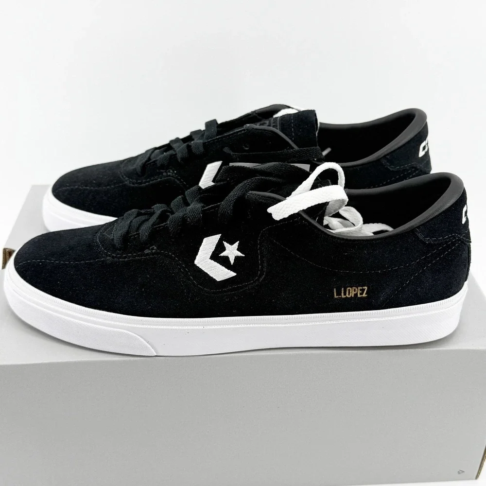 Converse Louie Lopez Pro OX Black White Suede Skate Shoes Men's 8 / Women's 9.5 - Picture 12 of 14